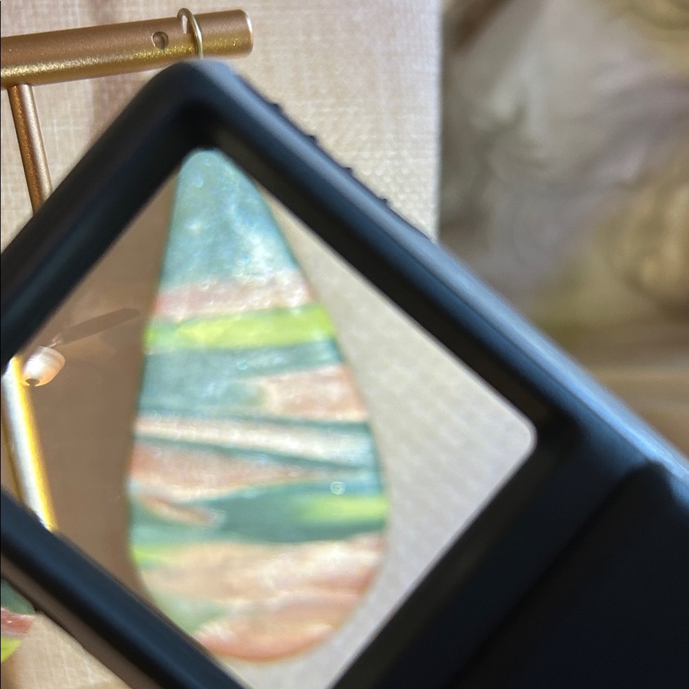 Artisan Earrings Multicolor Teardrop - Picture 7 of 8